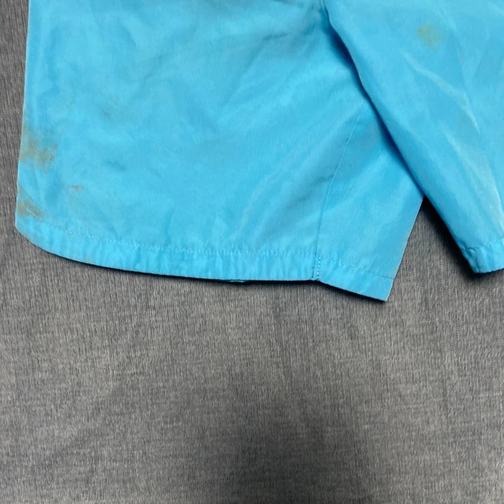 Nike Dri Fit Training‎ Shorts Boys 4 Blue Swoosh Logo Elastic Waist Side Slit